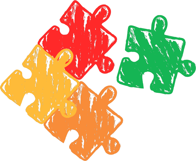 Puzzle ilustrasi pembelajaran